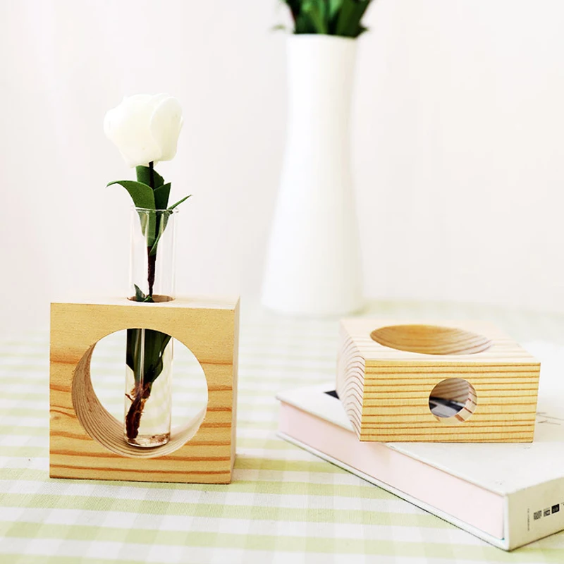 1 набор декоративная ваза с деревянным подносом для украшения дома|Вазы| |