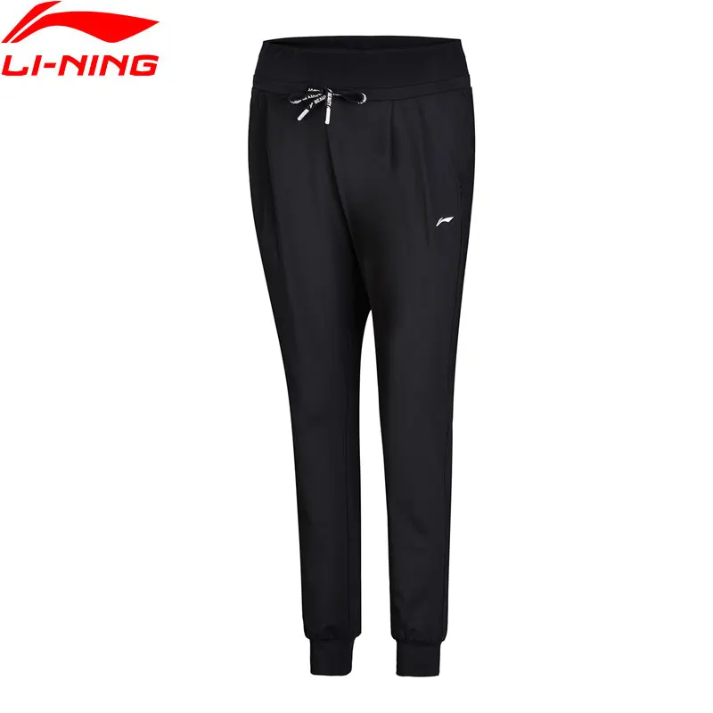 Женские Тренировочные штаны Li Ning свободные спортивные из полиэстера и спандекса