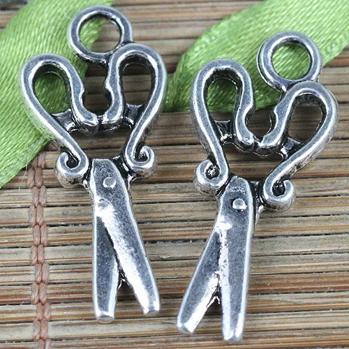 

25pcs tibetan silver color scissors design charms EF0277