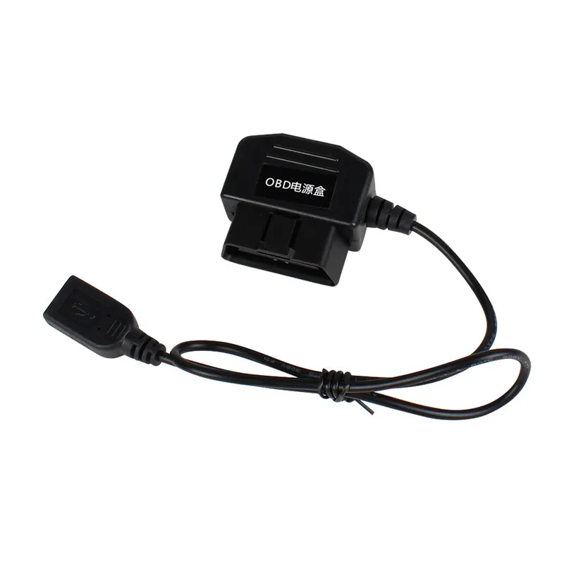 24h Output 5V 3A USB Ports Car OBD Cigarette Adapter Lighter power box with switch and 1m line For Moble phone Charging