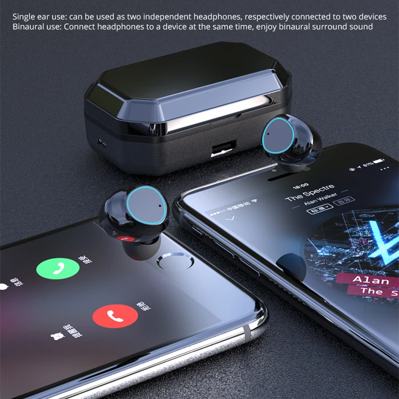 TWS-наушники G03 Mini с поддержкой Bluetooth 5 0 и зарядным футляром на 6000 мА · ч |