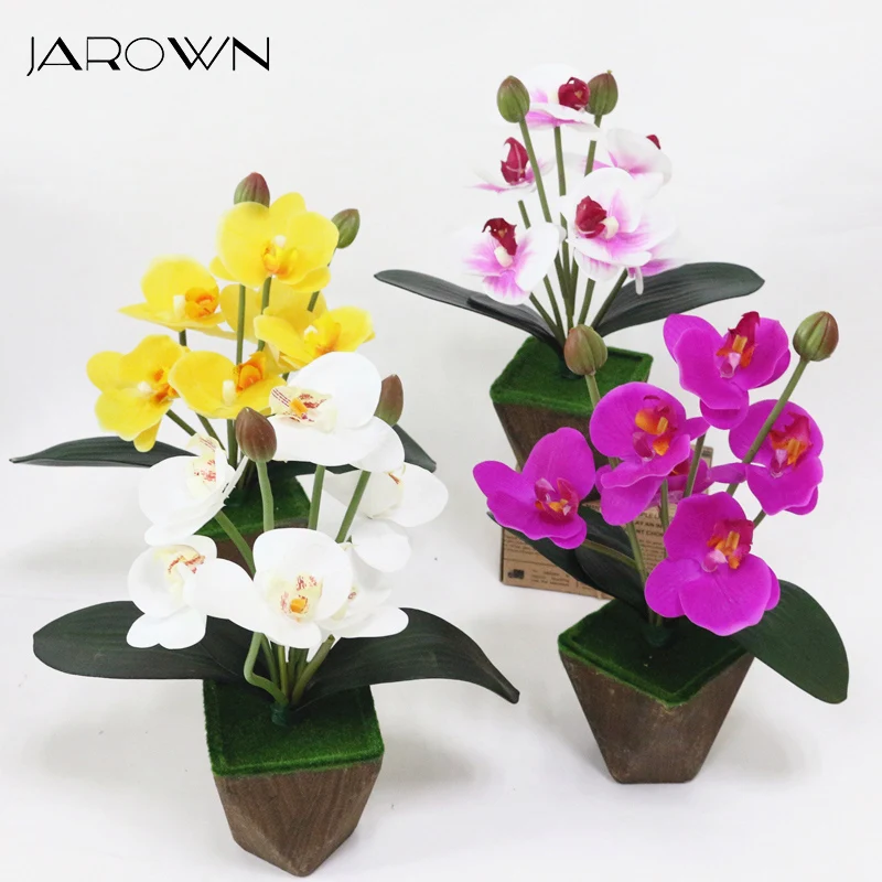 Искусственные орхидеи JAROWN растения в горшке имитация пейзажа настоящие на ощупь