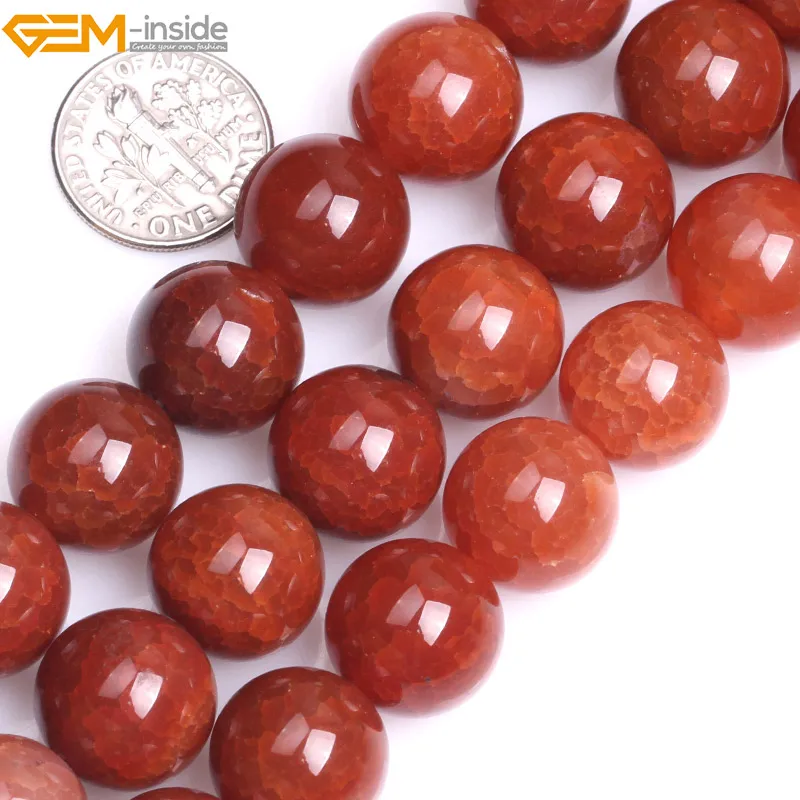 Бусины из красного агата с эффектом трещин 12 16 мм|beads for jewelry making|agate beadsred agate beads |