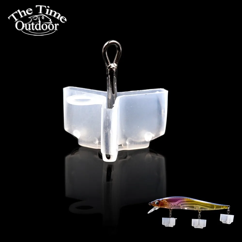 10 шт./упак. приманка в обтяжку рыболовный крючок с рукавами тройные Крючки