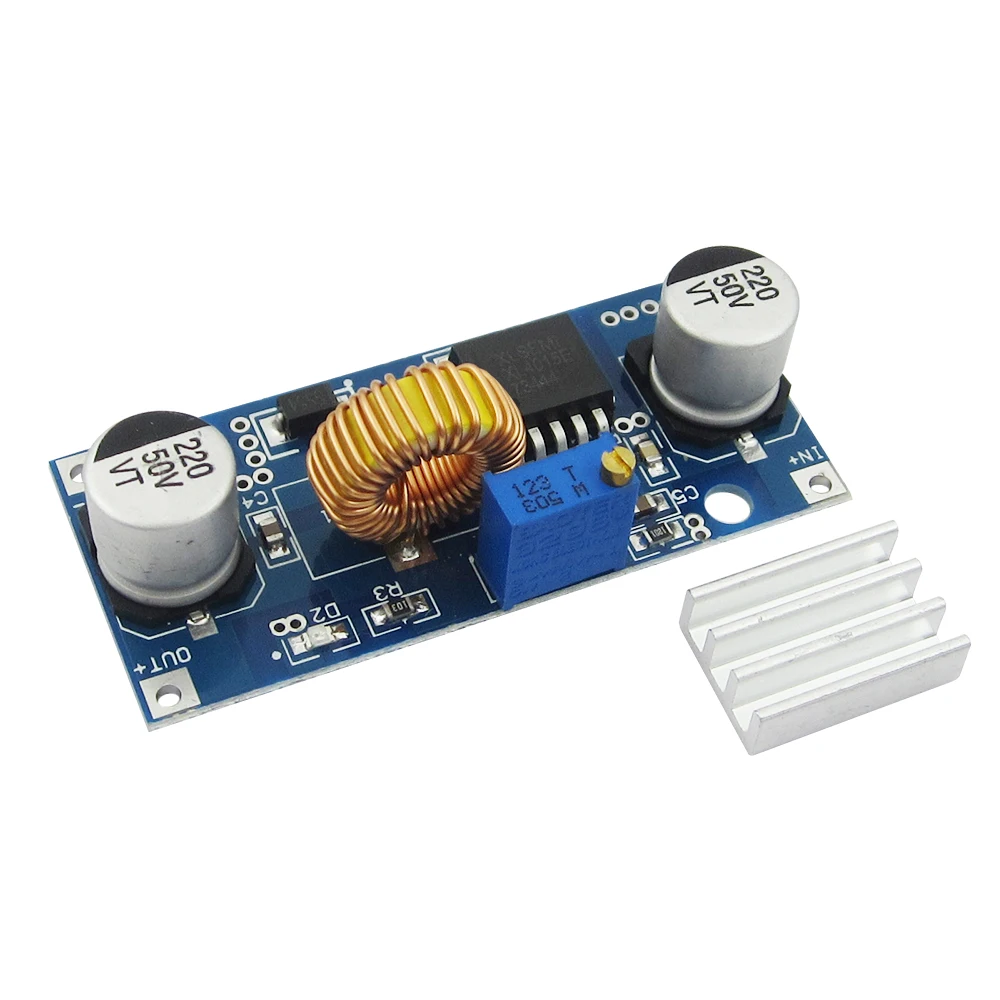 1PCS 5A DC-DC Step Down Adjustable Power Supply Module Lithium Charger XL4015 4~38V 96% DC adjustable step-down module | Электроника