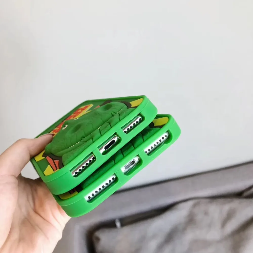 Marchcover 3D супер зеленый дикий динозавр силиконовый чехол Funda для iPone 11 PRO X XS MAX XR 8 7 6 6s