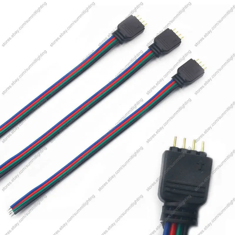 10 шт. 4-контактный RGB Штекерный разъем кабеля с см проводом-Быстрый Перемычка шнур