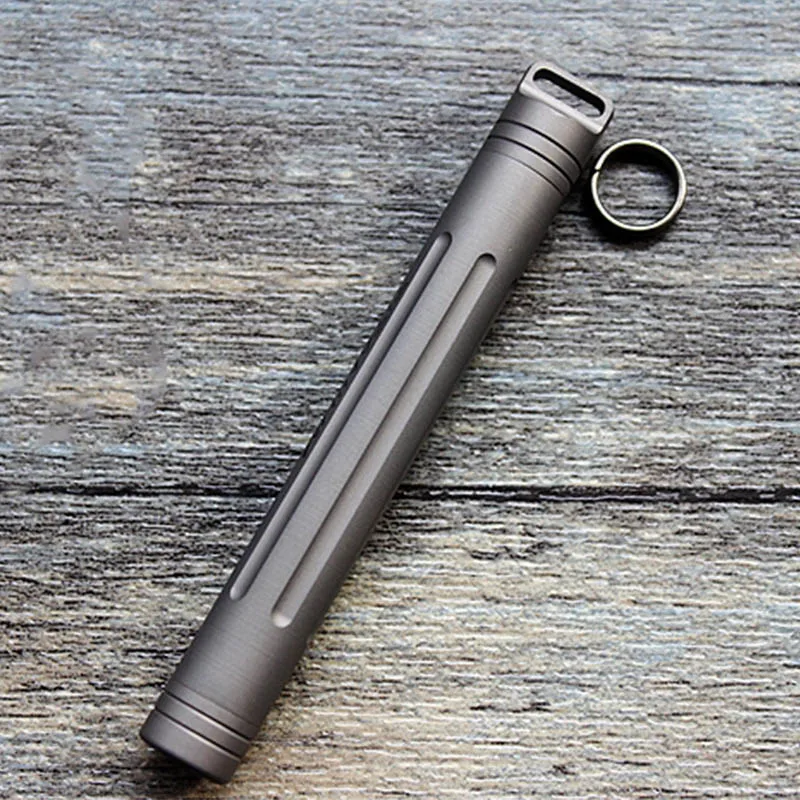 silver bottle 1 шт., EDC переносной титановый сплав, EDC, водонепроницаемая бутылка, зубочистка, набор для ушей, брелок, подвеска, инструмент для самоочистки, посуда - Цвет: silver bottle