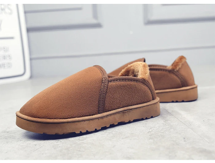 Winter Hot Sale Warm Men Cotton Slippers Shoes Big Size 36-45 Winter Wrapped Heel Home Slippers Men With Fur Mans footwear