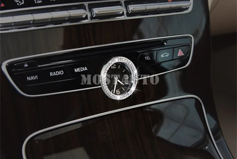 Для Benz E Class W213 Стразы стиль центральная консоль часы рамка отделка крышка 2017 2021 1