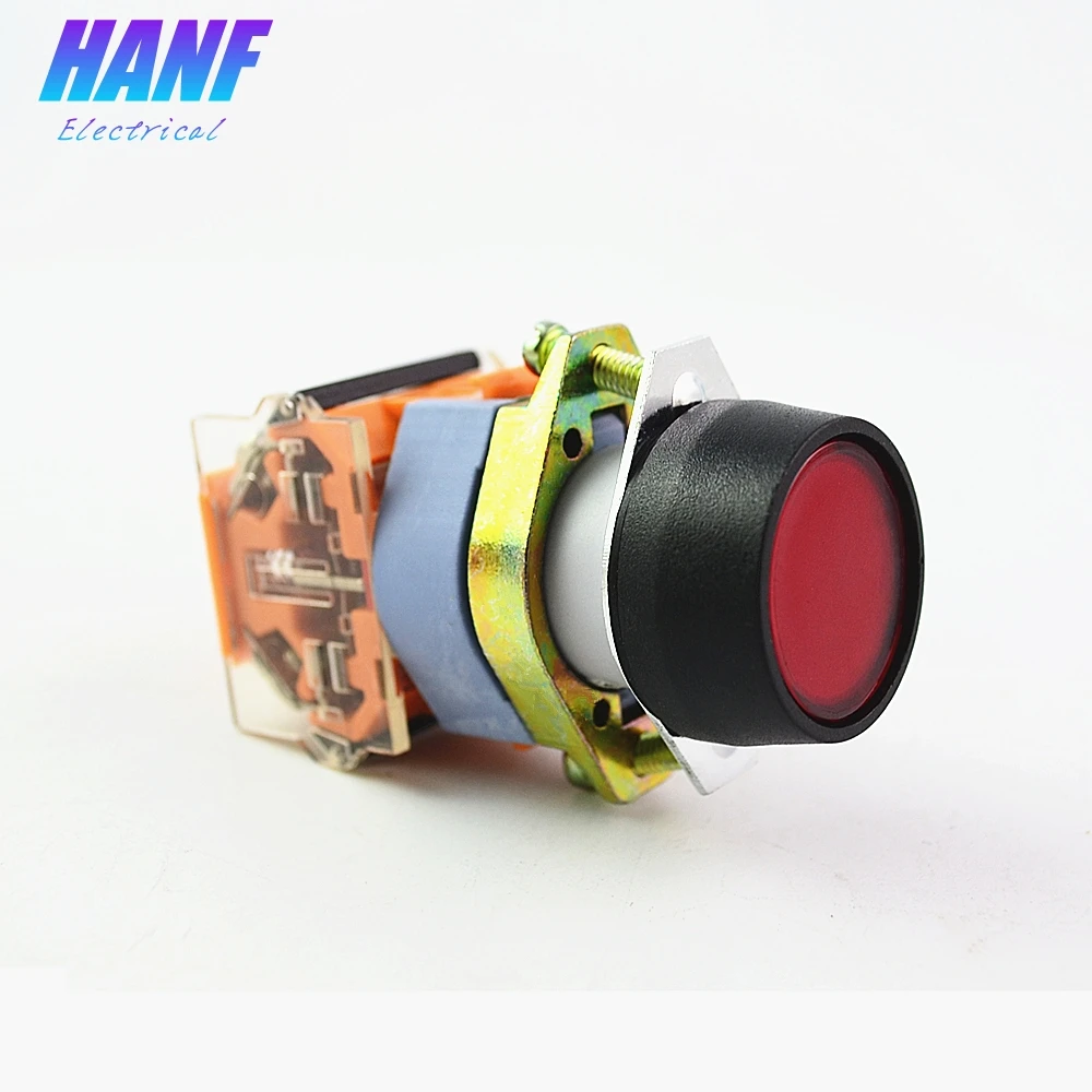 1pcs 22mm DPST 1NO1NC Momentary Plastic Push Button Switch 4 screws 10A 660V AC Power Red Green Yellow | Обустройство дома