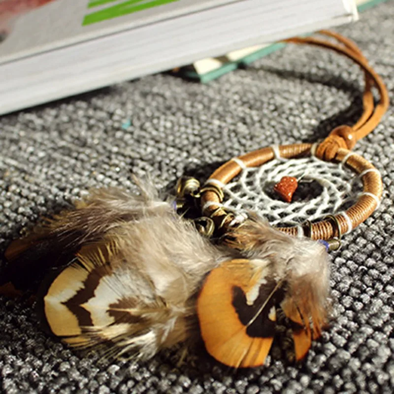 Индийский стиль перья Ловец снов ядро шарик для подвеска на стену в автомобиль