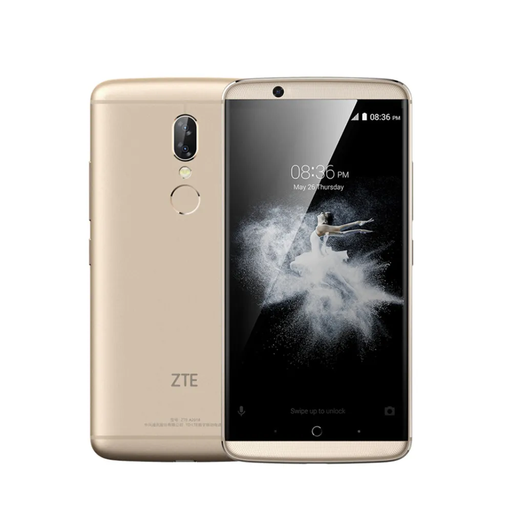 Gold zte Axon7S A2018 axon 7s 5,5 дюймов 2K экран Dolby Sound HIFI 4 Гб ОЗУ 128 Гб ПЗУ Двойная камера 12 Мп+ 20 МП NFC мобильный телефон - Цвет: Gold