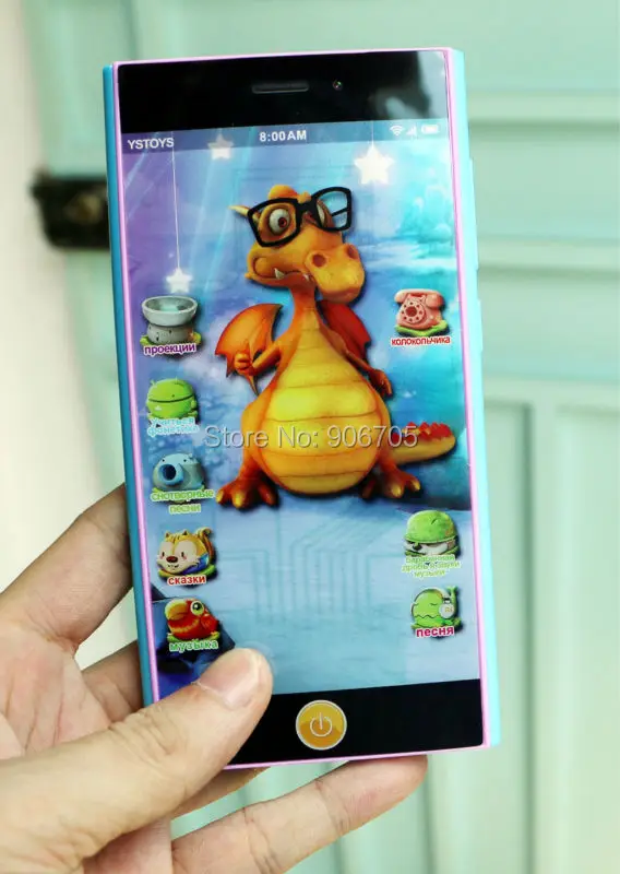 Русский язык игрушка телефон обучающая машина Дети Yphone Smart touch scteen детские