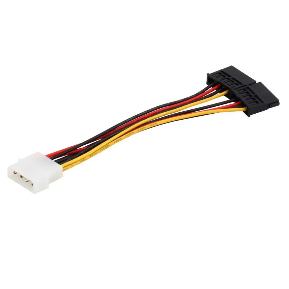 RGEEK Serial ATA SATA 4 Pin IDE Molex to 2 of 15 HDD Power Adapter Cable Hot Worldwide Promotion |
