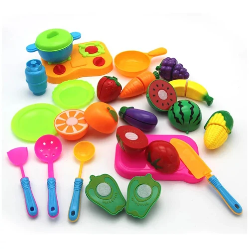 22pcs mixed set Mylitdear 8-22 шт./компл. пластиковые фрукты овощи режущие игрушки раннего развития и образования игрушка для ребенка-цвет случайный - Цвет: 22pcs mixed set