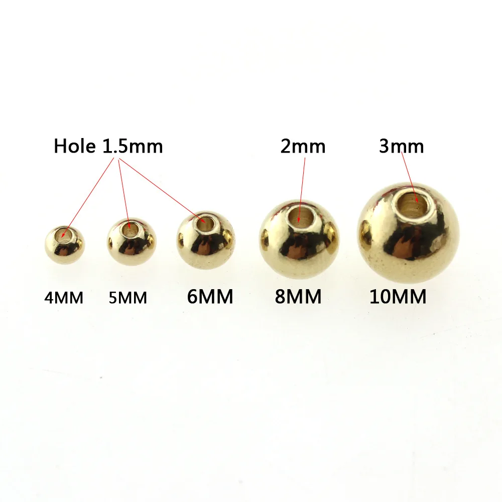 

4/5/6/8/10mm Original Brass Round Spacer Beads Loose Beads for DIY Bracelet Necklace Jewelry Making Findings Z840