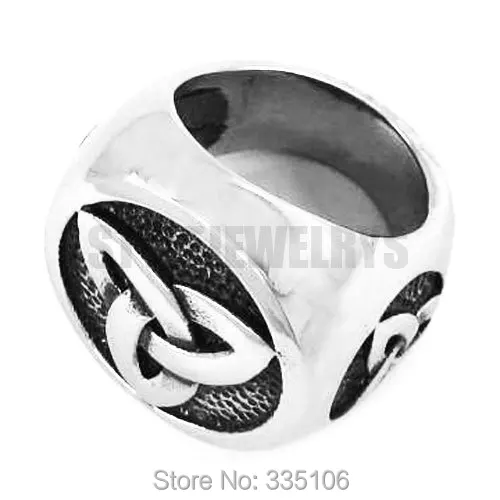 Серебряное кельтское кольцо с узлом ювелирные изделия из нержавеющей стали