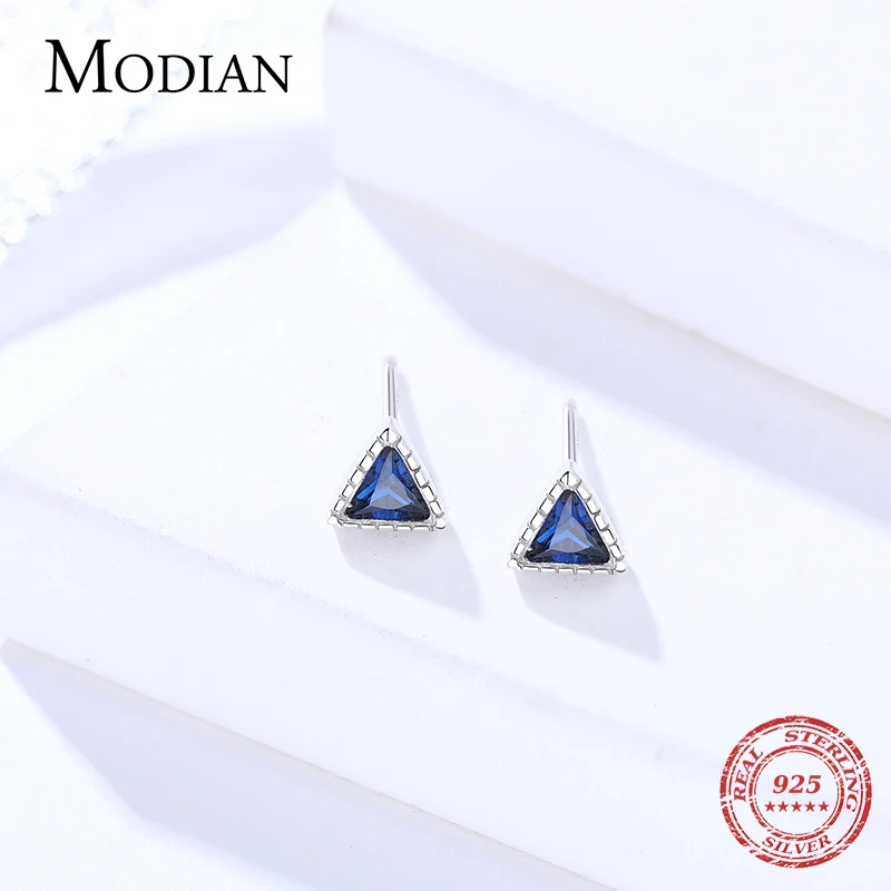 Modian новоприбывшие Reak 925 Стерлинговое Серебро треугольники прозрачный фианит с