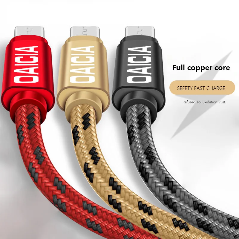 Микро USB кабель быстрое зарядное устройство 3а кабель с нейлоновой оплеткой USB зарядное устройство для Xiaomi huawei LG samsung мобильный телефон usb зарядный шнур