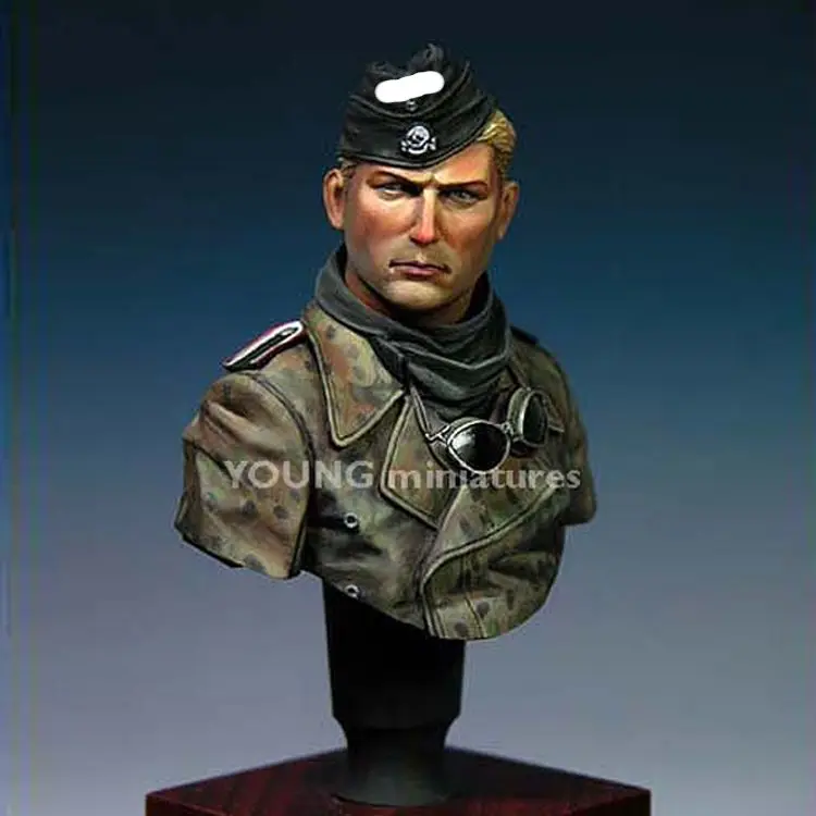 1/10 resin figure bust model World War II SS tank crew package gk hand white mode military role X89