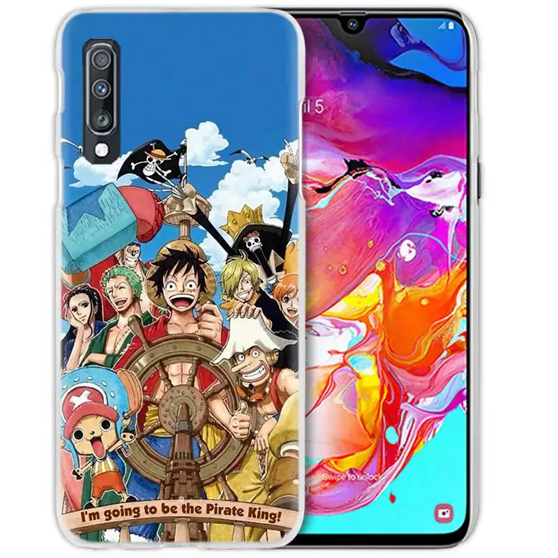 04 Чехол аниме для samsung Galaxy A50 A70 A20e A40 A30 A20 A10 A8 A6 Plus A9 A7 жесткий прозрачный чехол для телефона из поликарбоната Luff one piece - Цвет: 04