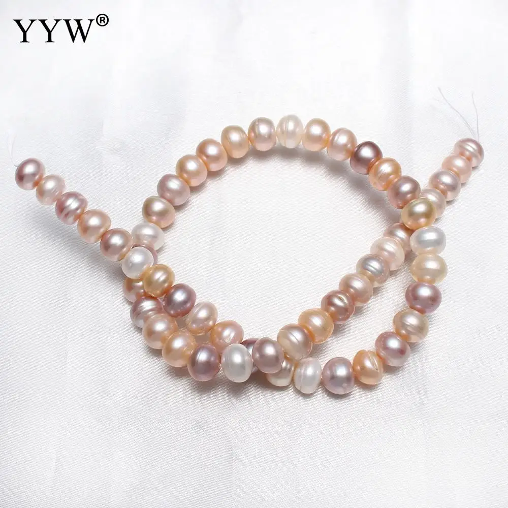 

Cultured Potato Freshwater Pearl Beads natural mixed colors 9-10mm Approx 0.8mm Sold Per Approx 15.7 Inch Strand
