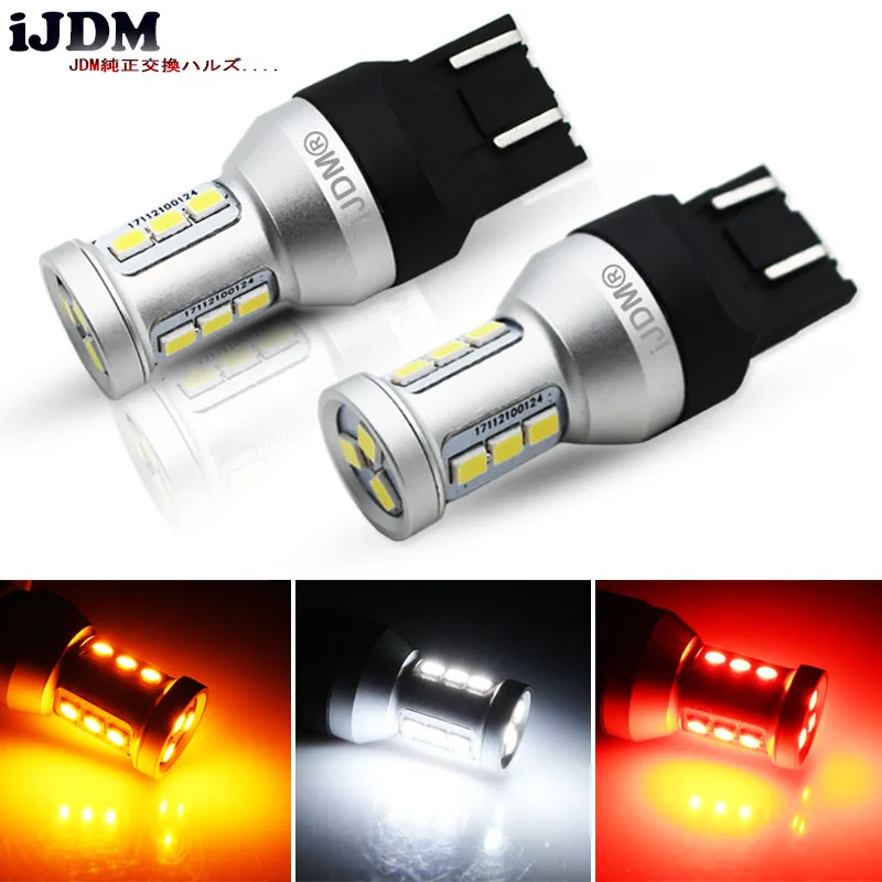 IJDM автомобиля T20 7440 7443 светодиодные лампочки Canbus OBC T15 W16W LED 1156 S25 LED 1157 3156 3157 светодиодные лампы для стоп-сигнал задний фонарь указателя поворота 12V