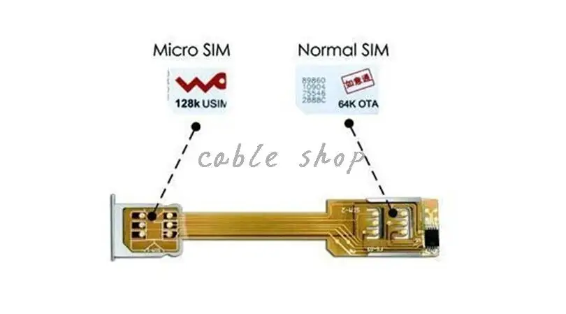 Лидер продаж! Полезная деталь двойной 2 sim-карты адаптер слот для iPhone 4 4S микро sim-карты адаптер