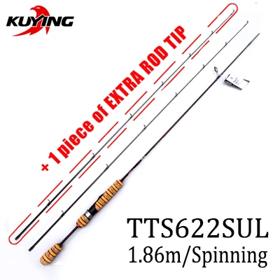 KUYING TETON Combo, 1,56 м, 1,8 м, 1,86 м, 1,9 м, 1,92 м, 1,98 м, карбоновый супер ультра-светильник, Мягкая приманка, литье, спиннинг, удочка - Цвет: TTS622SUL COMBO