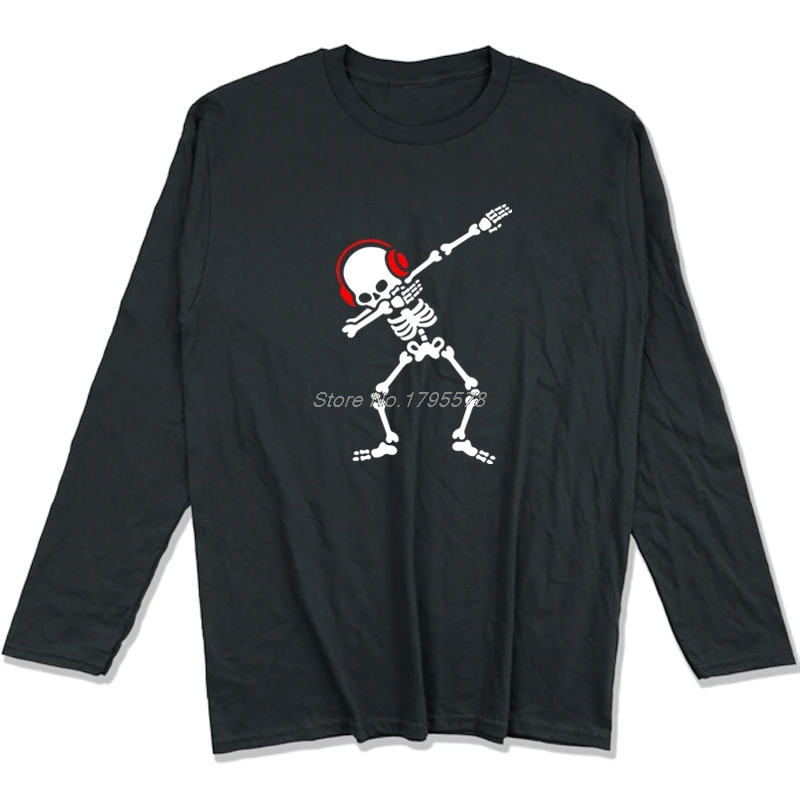 Для мужчин Dabben наушники музыка футболка рок-н-ролл Camiseta с длинным рукавом тяжелый