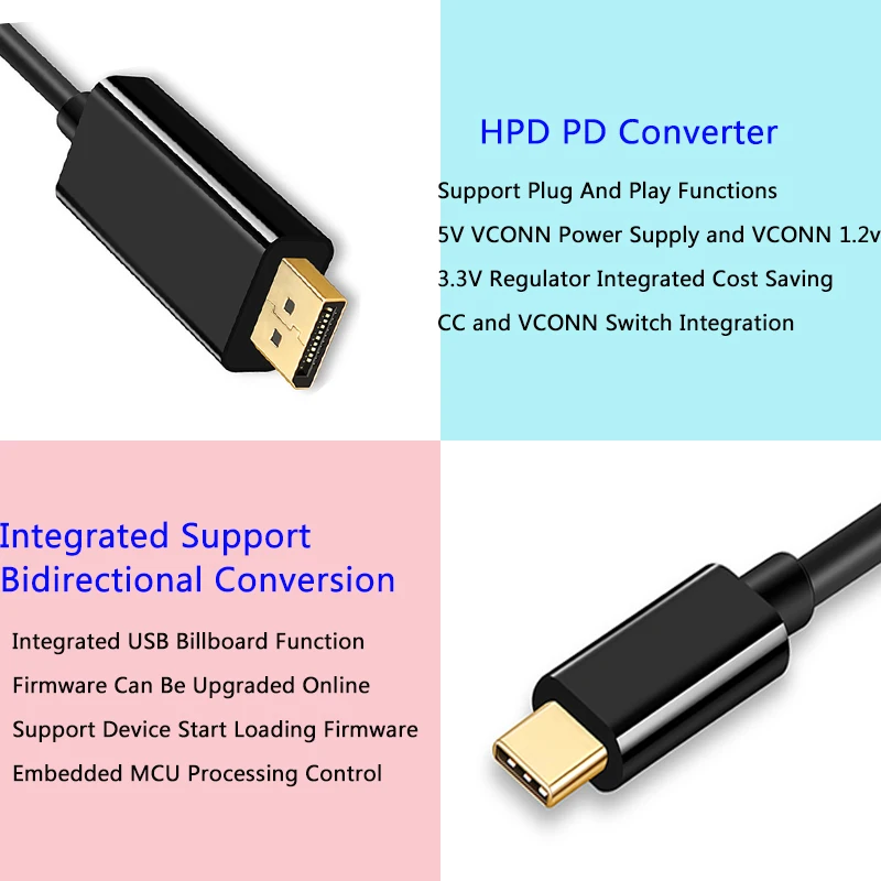 Lungfish DP к USB 3 1 C TYPE для отображения порта 4 K 60 HZ HDTV адаптер Macbook 6 футов (1 8 м)|display port|4k