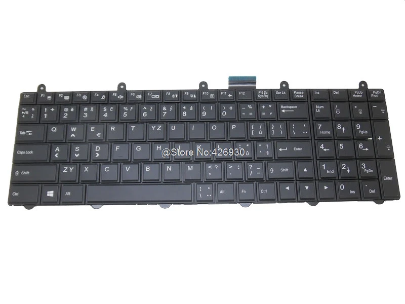 Клавиатура для CLEVO P157SM США 6-80-P17S0-010-3 V132150BK3 Belgium BE 6-80-P170-240-3 V132150BK3