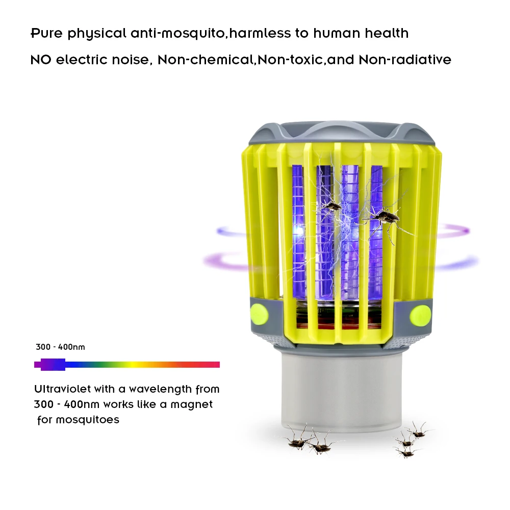 3 в 1 противомоскитная Лампа вспышка светильник Кемпинг Фонари мухобойка палатка