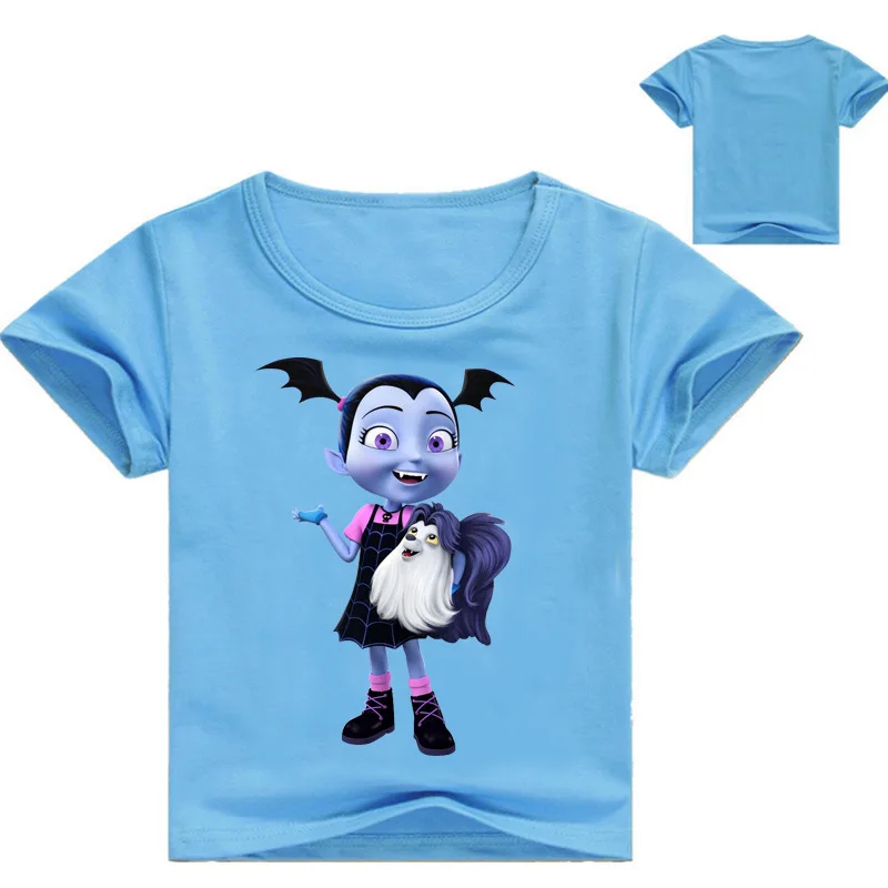 Футболка Vampirina для детей от 2 до 16 лет летняя одежда для девочек футболка для мальчиков-подростков детская повседневная одежда с короткими рукавами футболка для малышей Nova