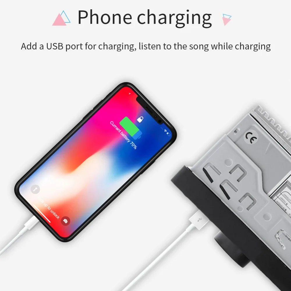 Автомобильный радиоприемник 1 din Авторадио автомобильный FM радио с поддержкой