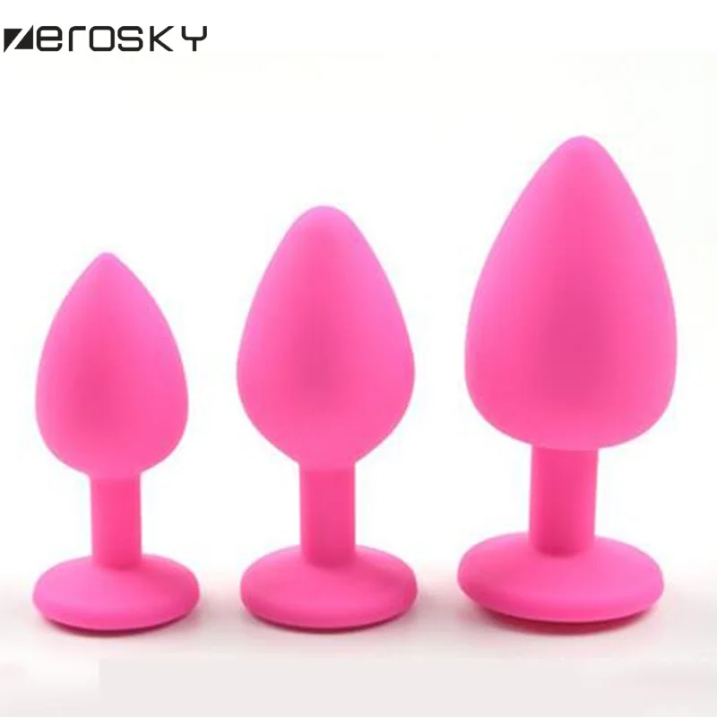 Силиконовая розовая Анальная пробка набор для тренировок секс игрушки мужчин и