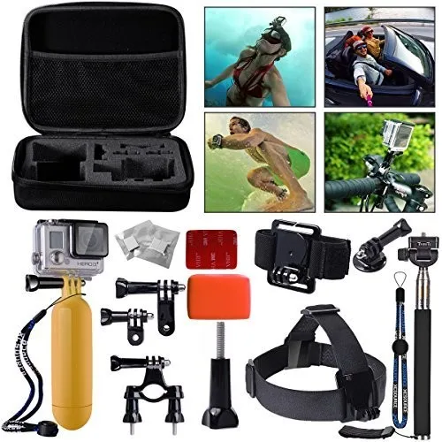 GoPro Интимные аксессуары 9 в 1 Set Go Pro Kit крепление для HD Hero 4 3 2 SJCAM SJ4000 SJ5000 Xiaomi Yi Black
