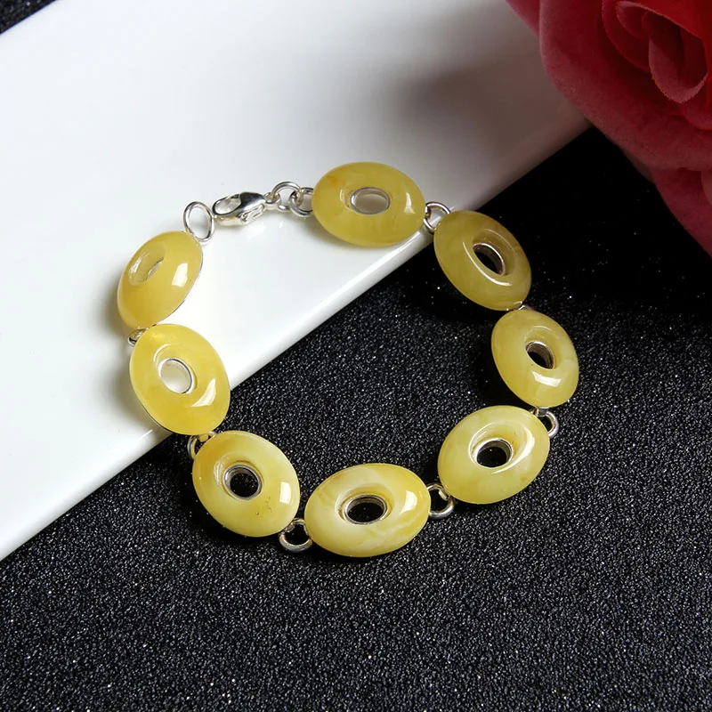 JIUDUO 100% Серебряный натуральный янтарь полный меда курицы желтый мед восковые