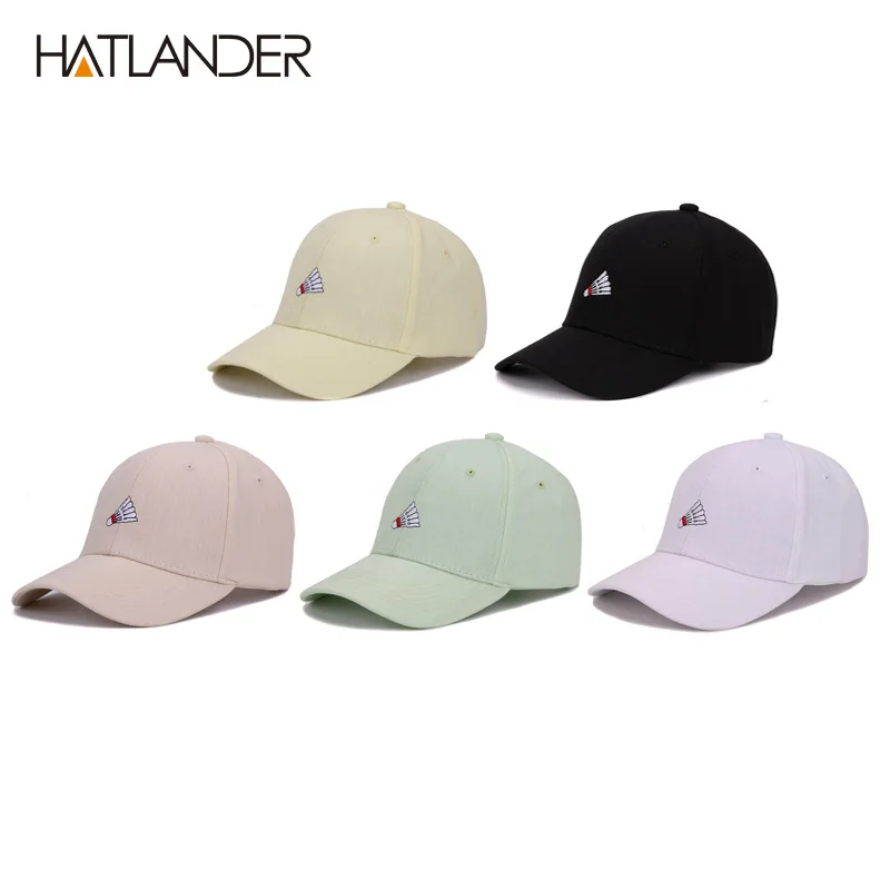 Бейсбольная кепка Hatlander с вышивкой для бадминтона изогнутая летняя snapback Кепка