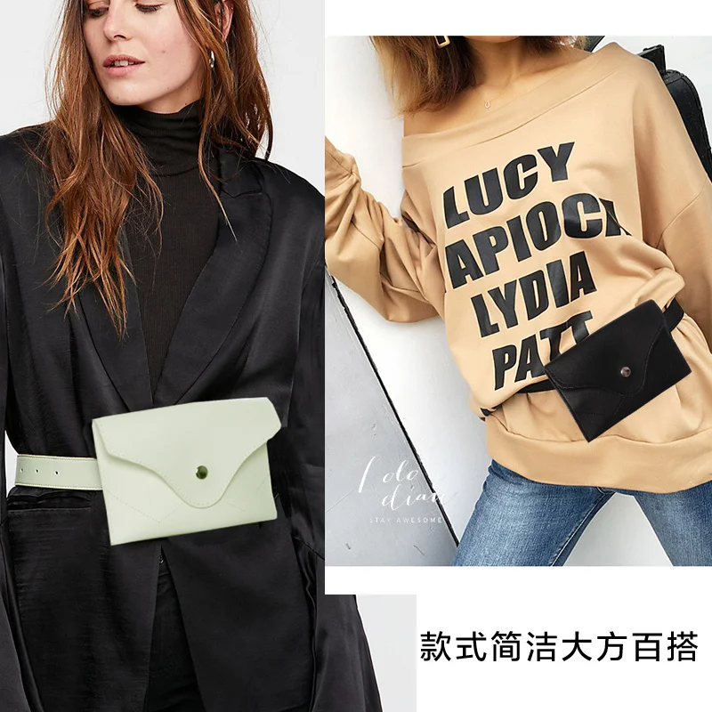 2018 Модный женский поясной ремень со съемным кошельком сумка-кошелек сумка для