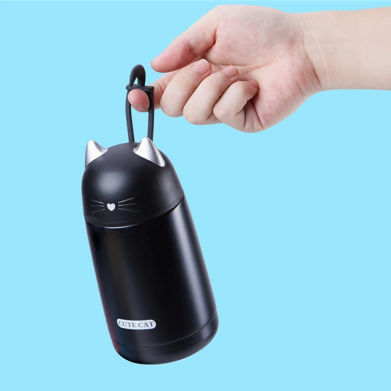 Термос с милым котиком детская Термокружка посуда для напитков бутылка воды 330 мл