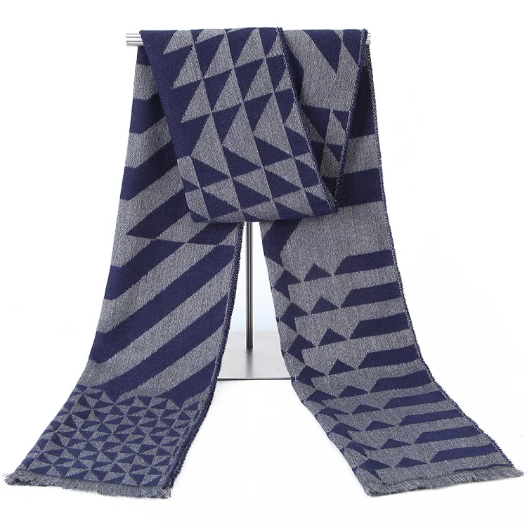 JW42-02 scarf 8 цветов, зимний шарф, искусственный волнистый дизайнерский шерстяной мужской шарф, роскошные модные женские шали, Тканый Жаккардовый мужской шарф - Цвет: JW42-02 scarf