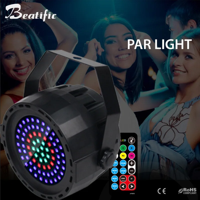 RGBW Led Par Дискотека стробоскоп DMX Вечеринка звуковые огни музыкальный центр