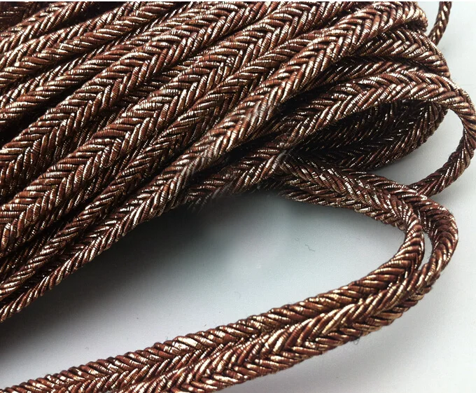 Лента плетеная кружевная 10 ярдов шириной 5 мм