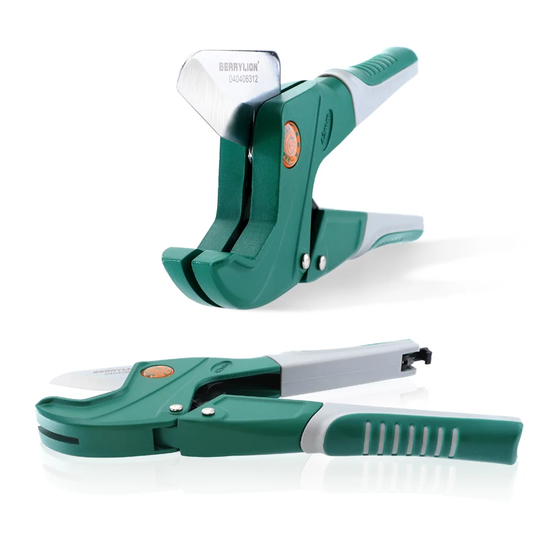 BERRYLION Semi-automatic Plastic Pipe Cutter Aluminum Alloy Body 42mm PVC/PU/PP/PE Hose Water Tube Scissors Ratchet Multi Tools |