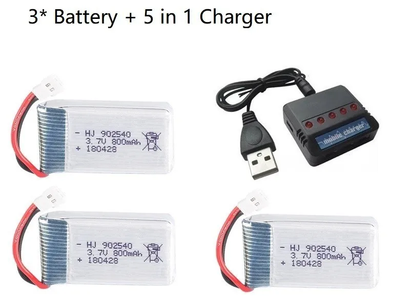 3,7 V 800mAh 25c Lipo батарея и 5в1 зарядное устройство для Syma X5 X5C X5SC X5SW TK M68 CX-30 K60 905 V931 RC Квадрокоптер Дрон запасные части - Цвет: Цвет: желтый