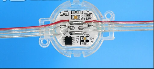 Waterproof IP68 SMD 5050 RGB WS2811 IC LED Module String Exposed Point Light Source DC 12V Pixel 30MM Diameter 100pcs | Лампы и