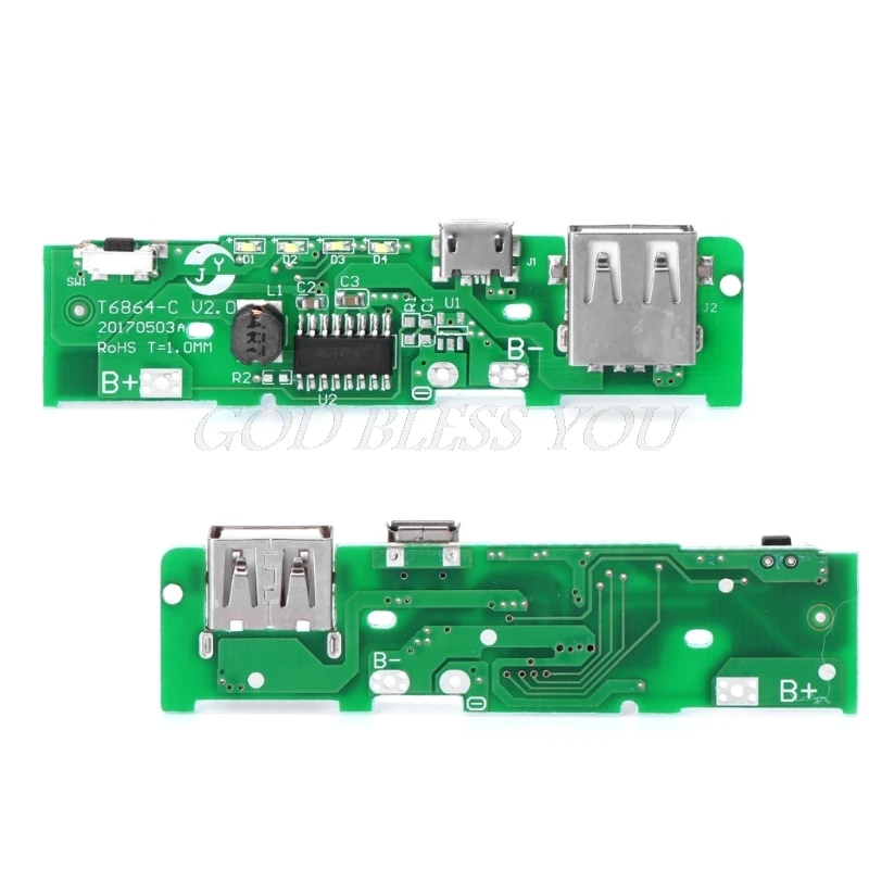 USB 5V 2A банк питания для мобильного телефона Зарядное устройство Модуль платы