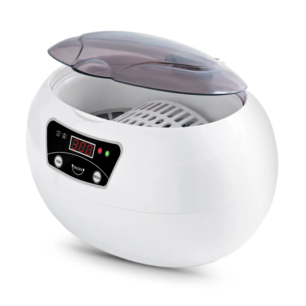 ЕС Plug Ультразвуковой очиститель 0.6L цифровой стерилизатор инструменты для ногтей